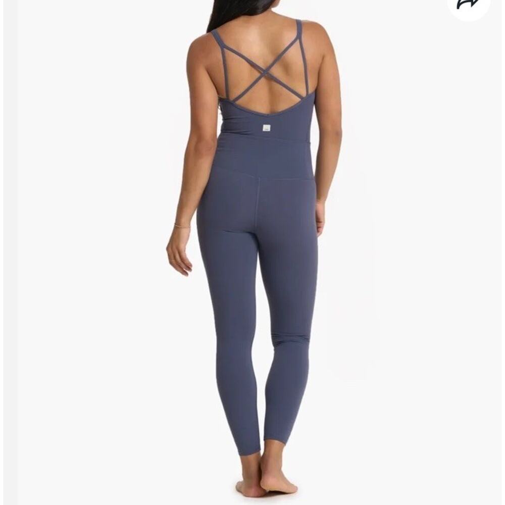 Vuori Women's Slate Blue Strappy Jumpsuit Romper